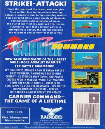 Carrier Command (UK) (128K) (1989) box cover back